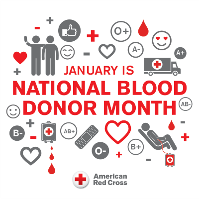 January is national blood donor month.