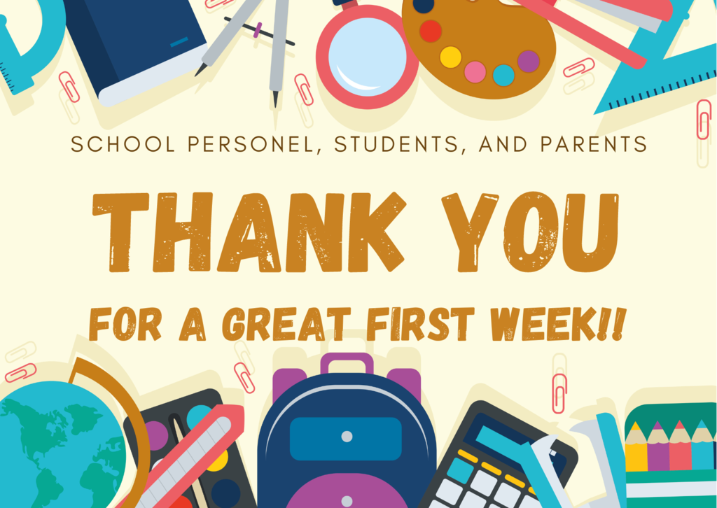 Thank you for a great first week!!